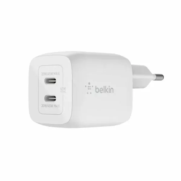 מטען מהיר עם 2 יציאות Belkin 45w Dual Usb C