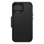כיסוי ארנק לאייפון 15 פרו מקס Otterbox Strada עור שחור הכיסוי החזק בעולם
