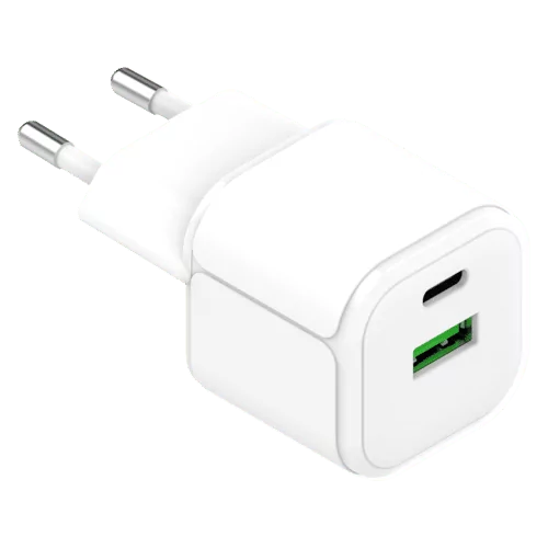 מטען בית כפול מהיר Essentials יציאת TYPE C ויציאת USB A 12 חודשי אחריות