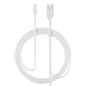 כבל USB-A לאייפון PVC טעינה וסנכרון 2 מטר Miracase לבן