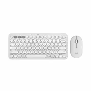 מקלדת + עכבר PEBBLE 2 COMBO Logitech אלחוטים קומפקטית לבן