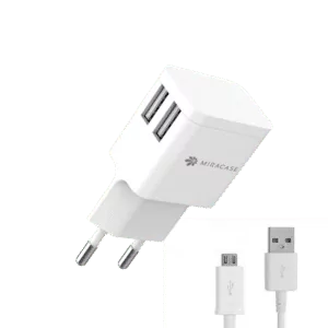ראש מטען USB הכולל כבל MicroUSB טעינה מהירה Miracase MWC244