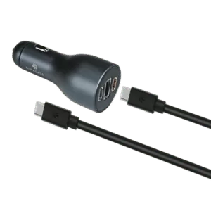 מטען לרכב טעינה מהירה 120W עם כבל USB-C שחור Miracase PD120W