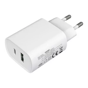 ראש מטען 20 וואט עם יציאת USB-C + USB-A טעינה מהירה Power Tech