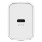 ראש מטען מהיר בעל חיבור Type-C בהספק 20 וואט Otterbox לבן