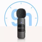 מיקרופון דש אלחוטי כפול USB-C עם קליפס לחולצה BOYA V20 ליצירת תוכן איכותי