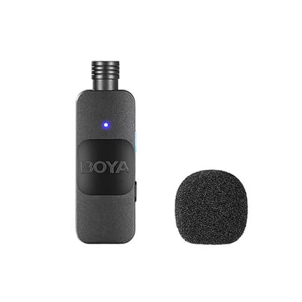 מיקרופון דש אלחוטי כפול USB-C עם קליפס לחולצה BOYA V20 ליצירת תוכן איכותי