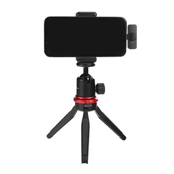 מיקרופון דש אלחוטי כפול USB-C עם קליפס לחולצה BOYA V20 ליצירת תוכן איכותי