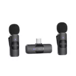 מיקרופון דש אלחוטי כפול USB-C עם קליפס לחולצה BOYA V20 ליצירת תוכן איכותי