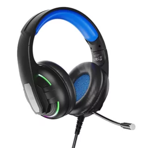 אוזניות גיימינג XO GE-09 שחורות עם תאורה ומיקרופון