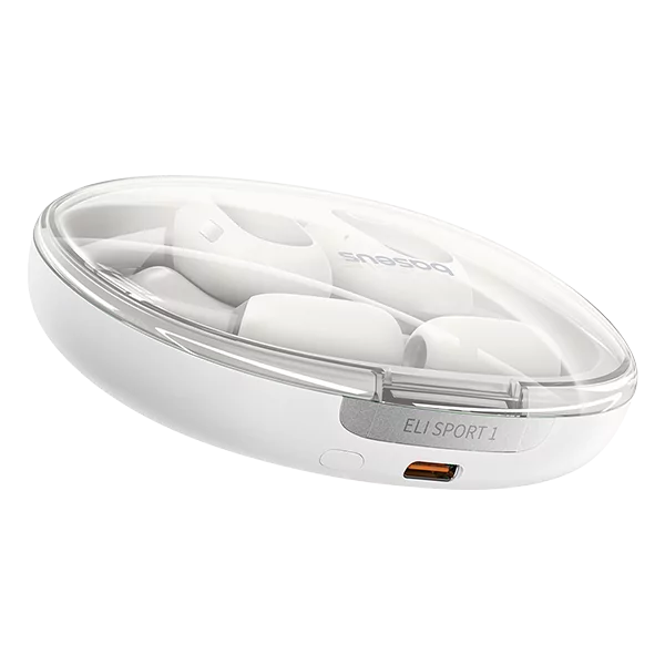 אוזניות ספורט אלחוטיות Eli Sport לבן Baseus עם עמידות במים וסאונד מעולה