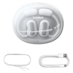 אוזניות ספורט אלחוטיות Eli Sport לבן Baseus עם עמידות במים וסאונד מעולה