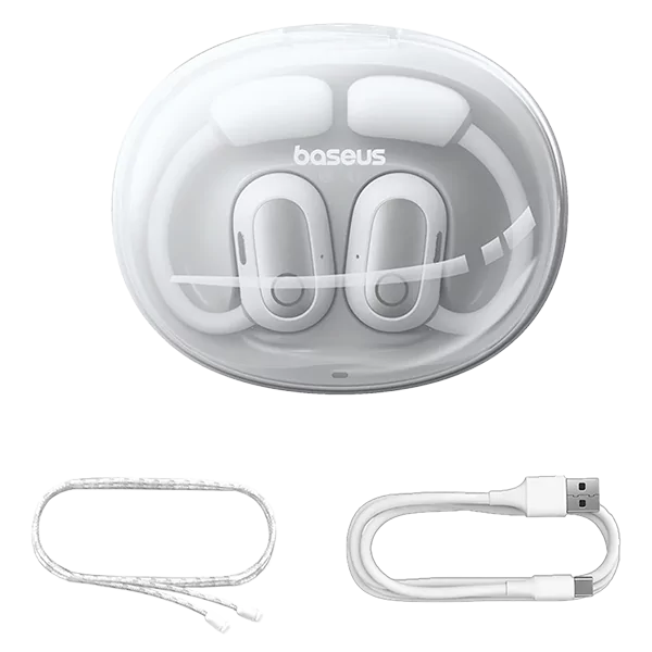 אוזניות ספורט אלחוטיות Eli Sport לבן Baseus עם עמידות במים וסאונד מעולה