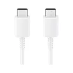 כבל סמסונג מקורי 1 מטר USB-C ל-USB-C בצבע לבן לטעינה איכותית ומהירה