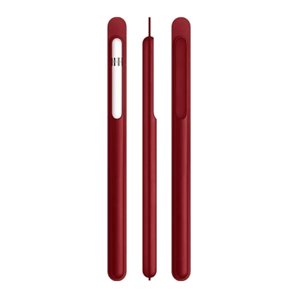 כיסוי עור Apple Pencil אדום אפל מקורי לאחסון והגנה מקסימלית על העט שלך 4