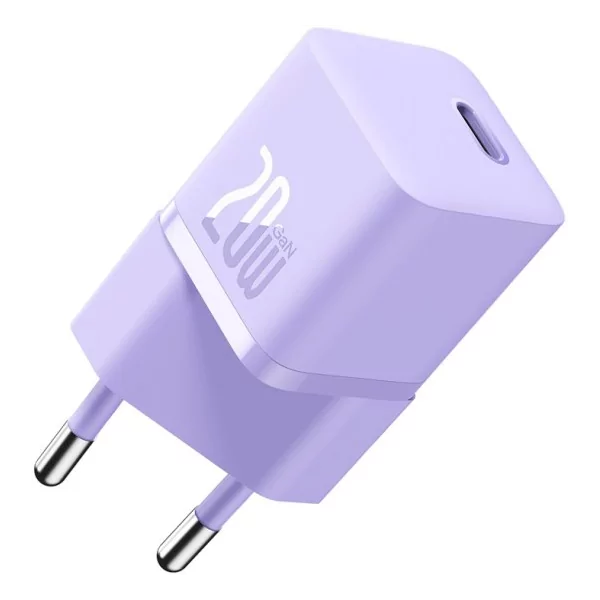 מטען קיר מהיר GaN5 סגול בהספק 20W מבית Baseus
