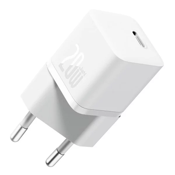 מטען קיר מהיר GaN5 בהספק 20W מבית Baseus לבן