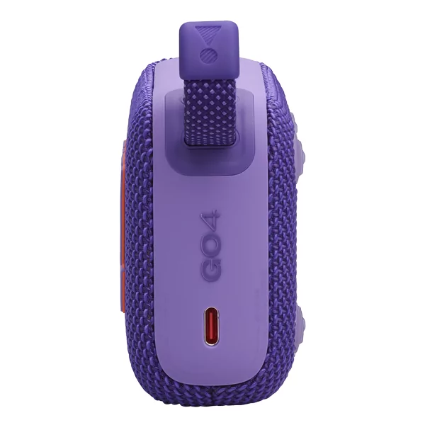 רמקול JBL Go 4 סגול נייד עם סאונד עוצמתי ועמידות למים