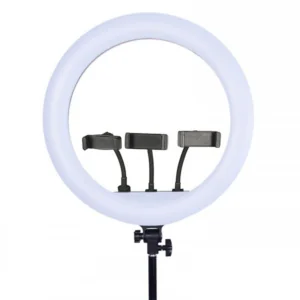 מנורת סלפי LED מקצועית 36 ס"מ עם 3 מעמדים לסמארטפון