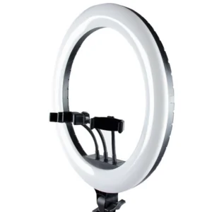 מנורת סלפי LED מקצועית 36 ס"מ עם 3 מעמדים לסמארטפון