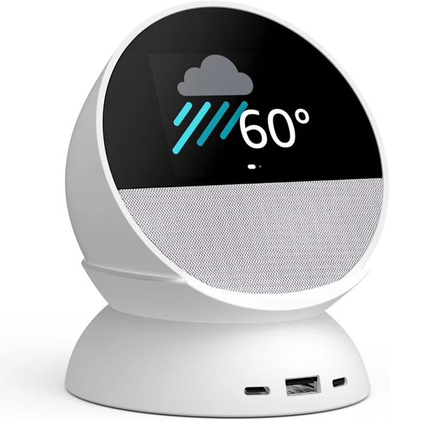 רמקול חכם Amazon Echo Spot לבן עם עוזרת קולית Alexa