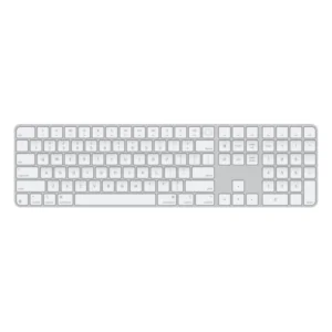 מקלדת מקורית Apple Magic Keyboard Numeric עם Touch ID וטעינת USB-C לבן