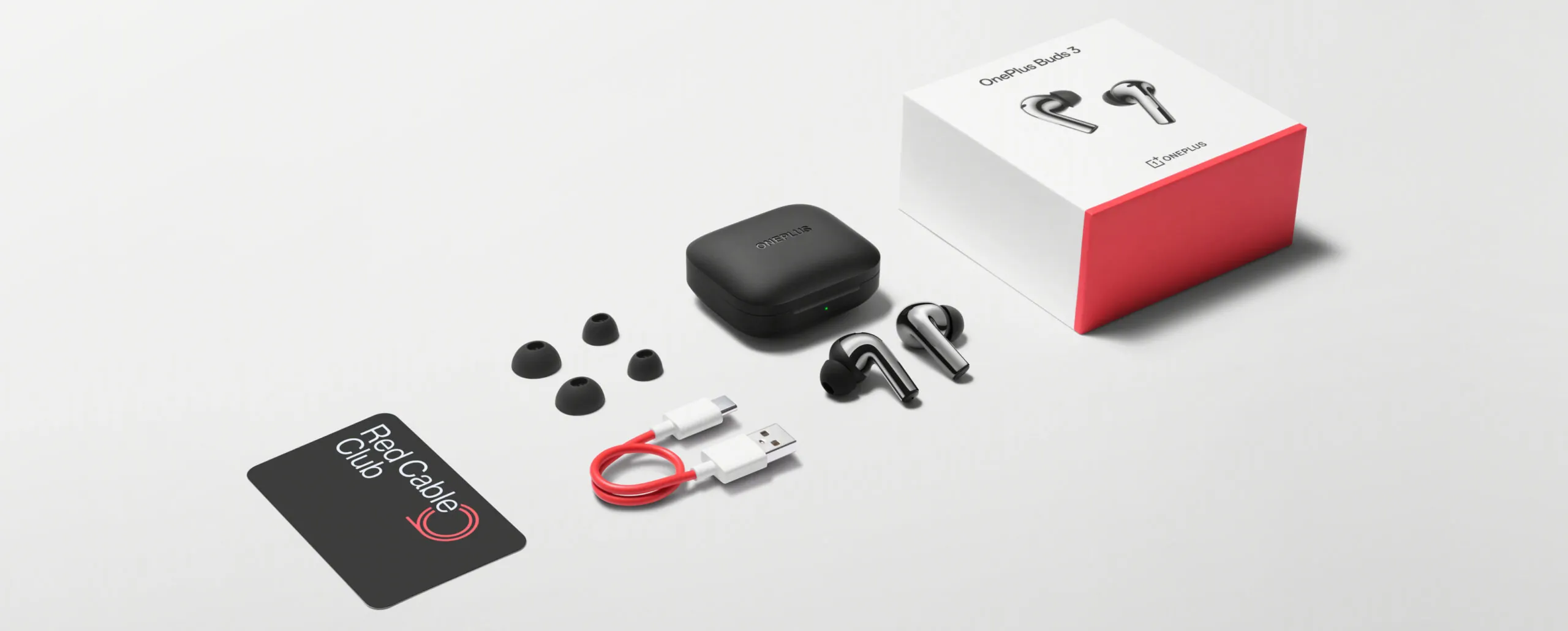 אוזניות אלחוטיות OnePlus Buds 3 בצבע אפור מטאלי עם ANC ושמע מתקדם