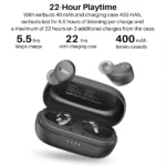 אוזניות אלחוטיות Tozo Agile Dots קלות משקל עם סאונד מותאם אישית ועמידות למים