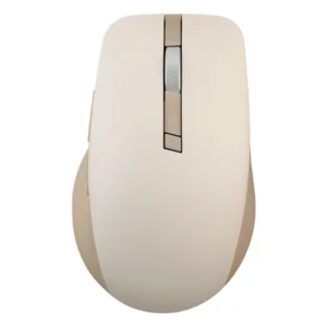 עכבר אלחוטי Bluetooth ארגונומי עם 6 כפתורים שקט ונייד Asus MD200 בז'