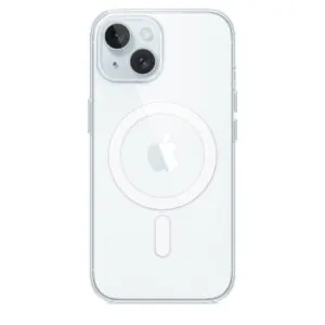 כיסוי מקורי לאייפון 15 שקוף תומך Magsafe מבית Apple